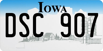 IA license plate DSC907