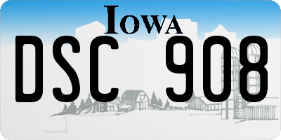 IA license plate DSC908