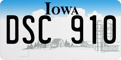 IA license plate DSC910