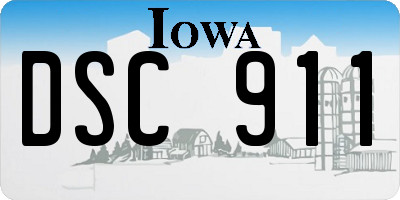 IA license plate DSC911