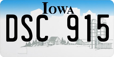 IA license plate DSC915