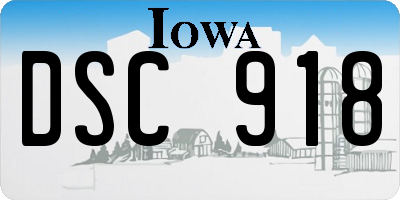 IA license plate DSC918