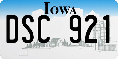 IA license plate DSC921