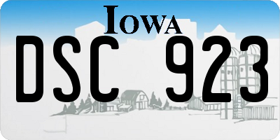 IA license plate DSC923
