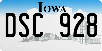 IA license plate DSC928