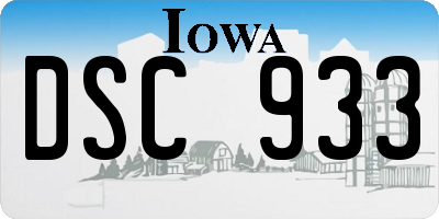 IA license plate DSC933