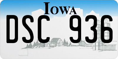 IA license plate DSC936