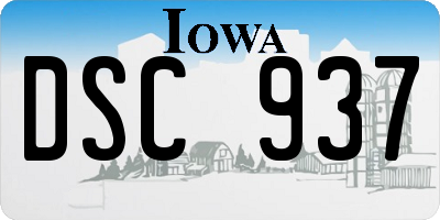 IA license plate DSC937