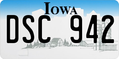 IA license plate DSC942