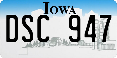 IA license plate DSC947