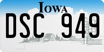 IA license plate DSC949