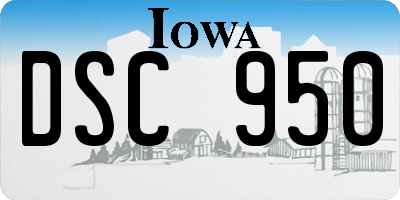 IA license plate DSC950