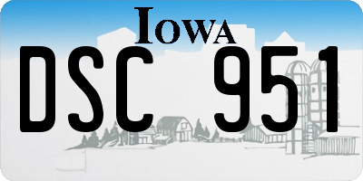 IA license plate DSC951