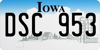 IA license plate DSC953