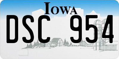 IA license plate DSC954