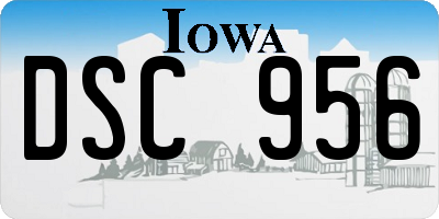 IA license plate DSC956