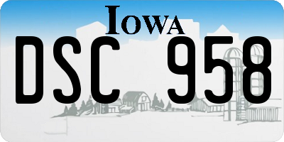 IA license plate DSC958