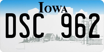 IA license plate DSC962