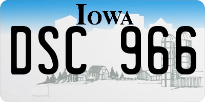 IA license plate DSC966