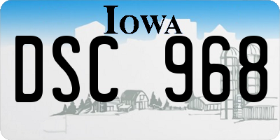 IA license plate DSC968