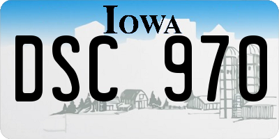 IA license plate DSC970