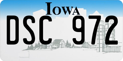 IA license plate DSC972