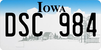 IA license plate DSC984