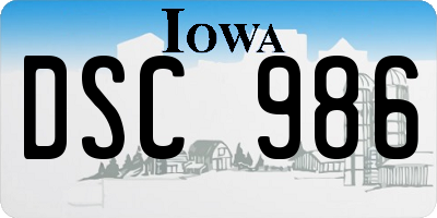 IA license plate DSC986