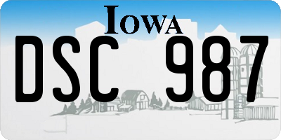 IA license plate DSC987