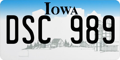 IA license plate DSC989