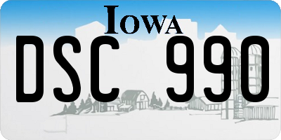 IA license plate DSC990