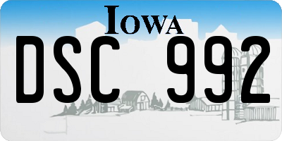 IA license plate DSC992