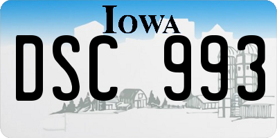 IA license plate DSC993