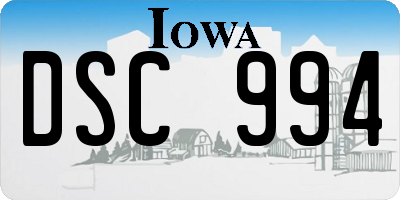 IA license plate DSC994