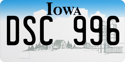 IA license plate DSC996