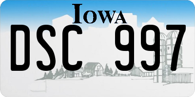 IA license plate DSC997