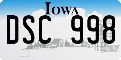 IA license plate DSC998