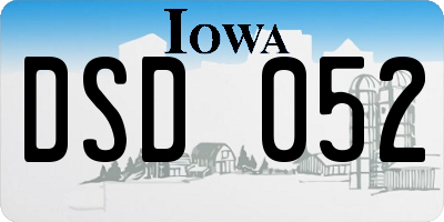 IA license plate DSD052