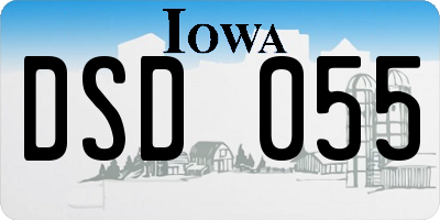 IA license plate DSD055