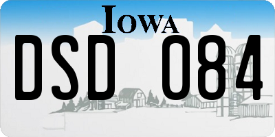 IA license plate DSD084