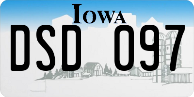 IA license plate DSD097
