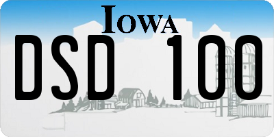 IA license plate DSD100