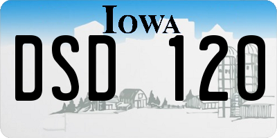IA license plate DSD120