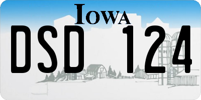 IA license plate DSD124