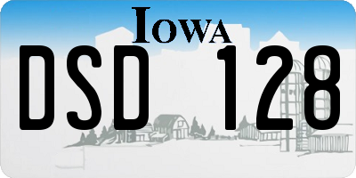 IA license plate DSD128