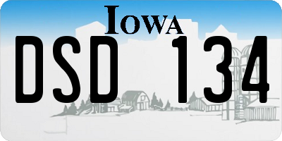 IA license plate DSD134