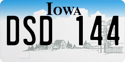 IA license plate DSD144