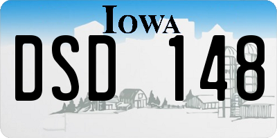 IA license plate DSD148