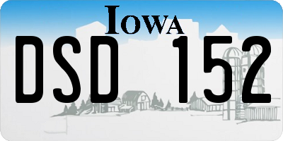 IA license plate DSD152
