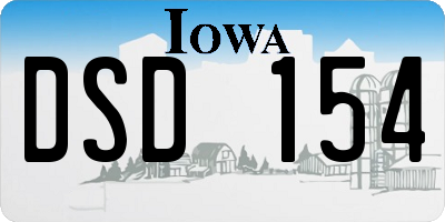 IA license plate DSD154